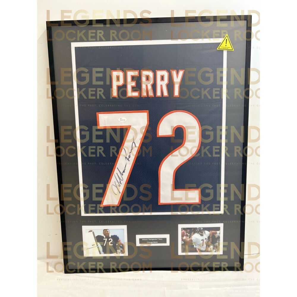 Framed William “The Refrigerator” Perry Autographed Jersey
